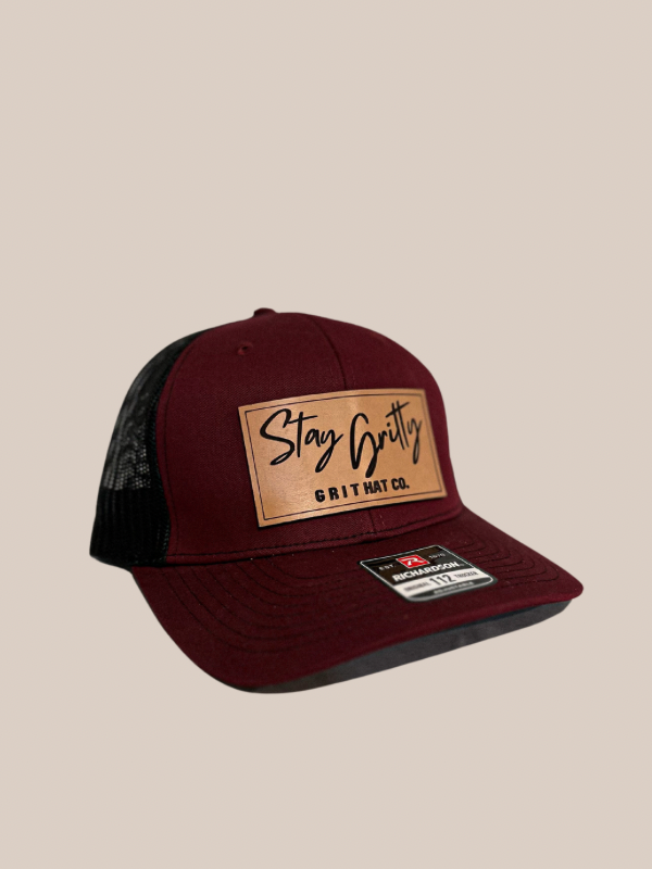 Stay Gritty Hat {Maroon}